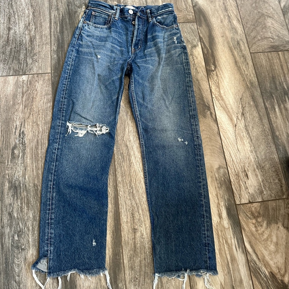 Moussy Distressed Blue Jeans - like new